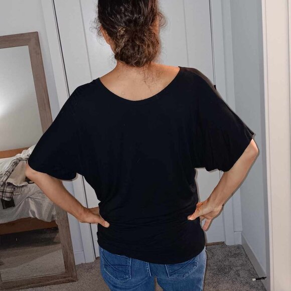Free to Live Dolman Blouse BLK - Picture 2 of 2